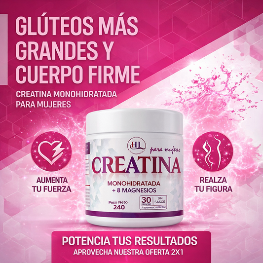CREATINA MONOHIDRATADA HALLURE PARA MUJERES