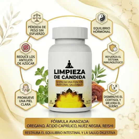 CANDIDA CLEANSE® - CONTROLA ANTOJOS, DESINFLAMA ABDOMEN Y COMBATE CANSANCIO